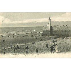 carte postale ancienne 76 LE TREPORT. Plage à marée basse 1905