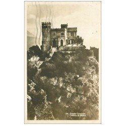 carte postale ancienne 06 GRANDE CORNICHE. Château de Madrid 1936 carte photo