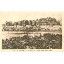 carte postale ancienne 76 LE TREPORT. Rochers à Marée basse