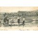 carte postale ancienne 76 LE TREPORT. Plage à Marée basse 1903
