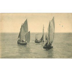 carte postale ancienne 76 LE TREPORT. Barques de Pêche 1916