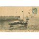 carte postale ancienne 76 LE TREPORT. Entrée Port vapeurs Picardie et Mouche 1907