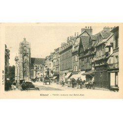 carte postale ancienne 76 ELBEUF. Maisons Rue Saint-Jean