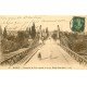 carte postale ancienne 76 ELBEUF. Pont suspendu 1907. Ecriture croisée verso