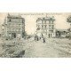 carte postale ancienne 76 ELBEUF. Place Bonaparte ravages Orage de 1908
