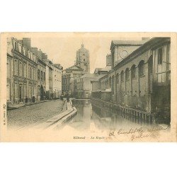 carte postale ancienne 76 ELBEUF. La Rigole vers 1900