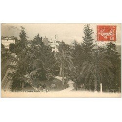 carte postale ancienne 06 GRASSE. Le Jardin Public 1917