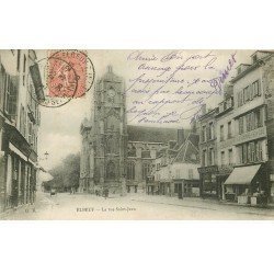 carte postale ancienne 76 ELBEUF. Rue Saint-Jean 1906