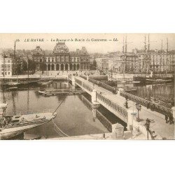 carte postale ancienne 76 LE HAVRE. Bourse et Bassin du Commerce 84