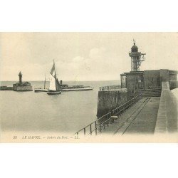 carte postale ancienne 76 LE HAVRE. Entrée du Port 1910