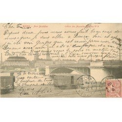 carte postale ancienne 76 ROUEN. Pont Boieldieu 1903. Collection Nouvelles Galeries