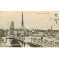 carte postale ancienne 76 ROUEN. Pont Boieldieu 254