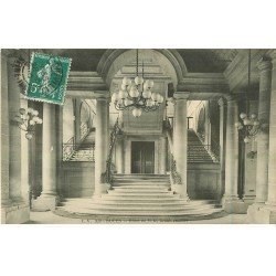 carte postale ancienne 76 ROUEN. Escalier Hôtel de Ville. Carte molle coins droits