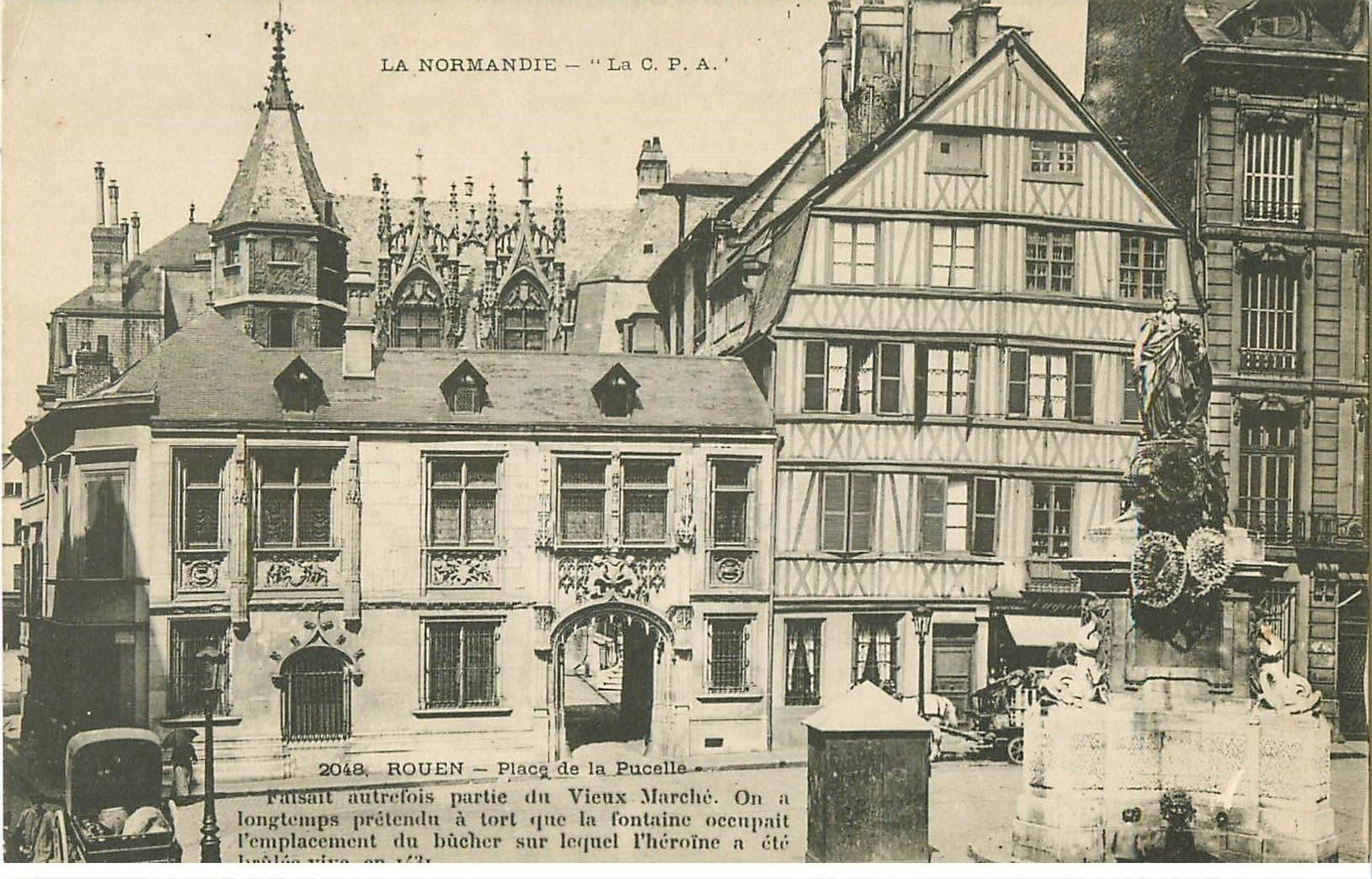 carte postale ancienne 76 ROUEN. Place de la Pucelle autrefois Vieux Marché