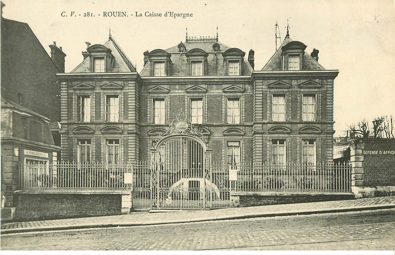 carte postale ancienne 76 ROUEN. La Caisse d'Epargne