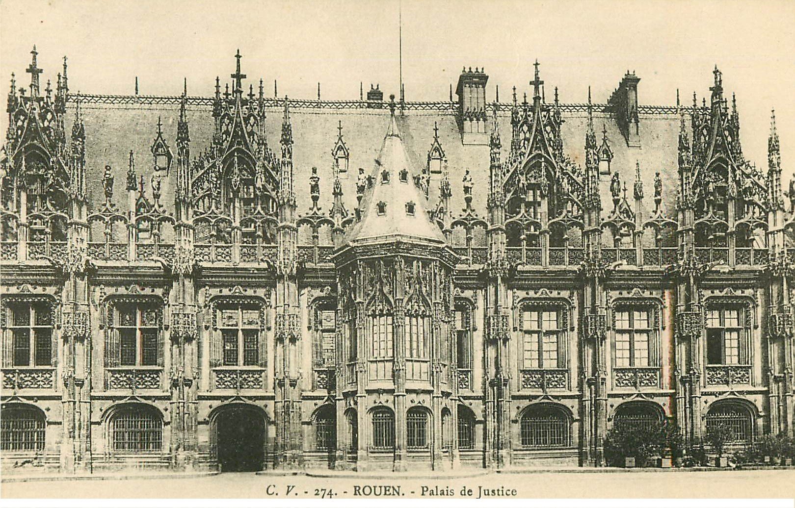 carte postale ancienne 76 ROUEN. Palais de Justice 274