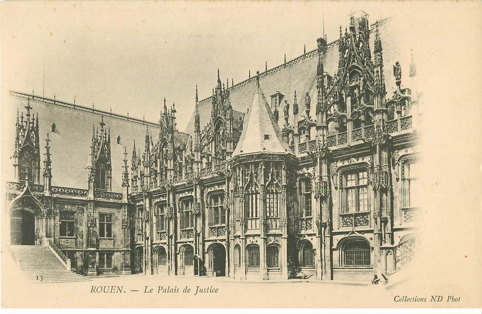 carte postale ancienne 76 ROUEN. Palais de Justice vers 1900