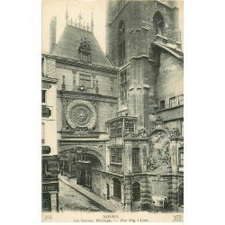 carte postale ancienne 76 ROUEN. La Grosse Horloge et Bijouterie 212