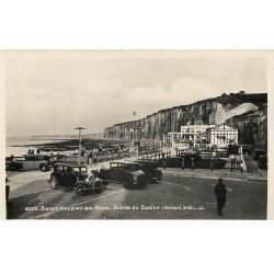 carte postale ancienne 76 SAINT-VALERY-EN-CAUX. Entrée du Casino. Carte Photo