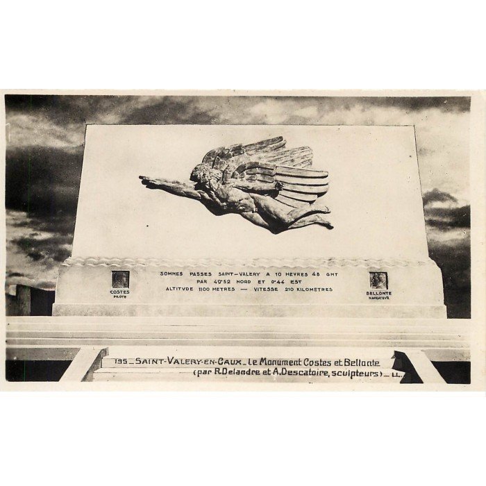 TRAVERSÉE PARIS NEW york coste et bellonte 1-2 SEPTEMBRE 1930 a l arrivée EUR 12,50 - FR