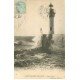 carte postale ancienne 76 SAINT-VALERY-EN-CAUX. Jetée d'Aval 1905 Phare