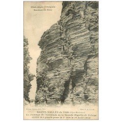 carte postale ancienne 06 HAUTE VALLEE DU VAR. Escalade de la Grande Aiguille de Pelens. Alpinistes Escaladeurs