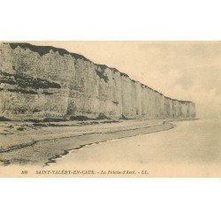 carte postale ancienne 76 SAINT-VALERY-EN-CAUX. La Falaise d'Aval 1922