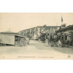 carte postale ancienne 76 SAINT-VALERY-EN-CAUX. Terrasse du Casino 3