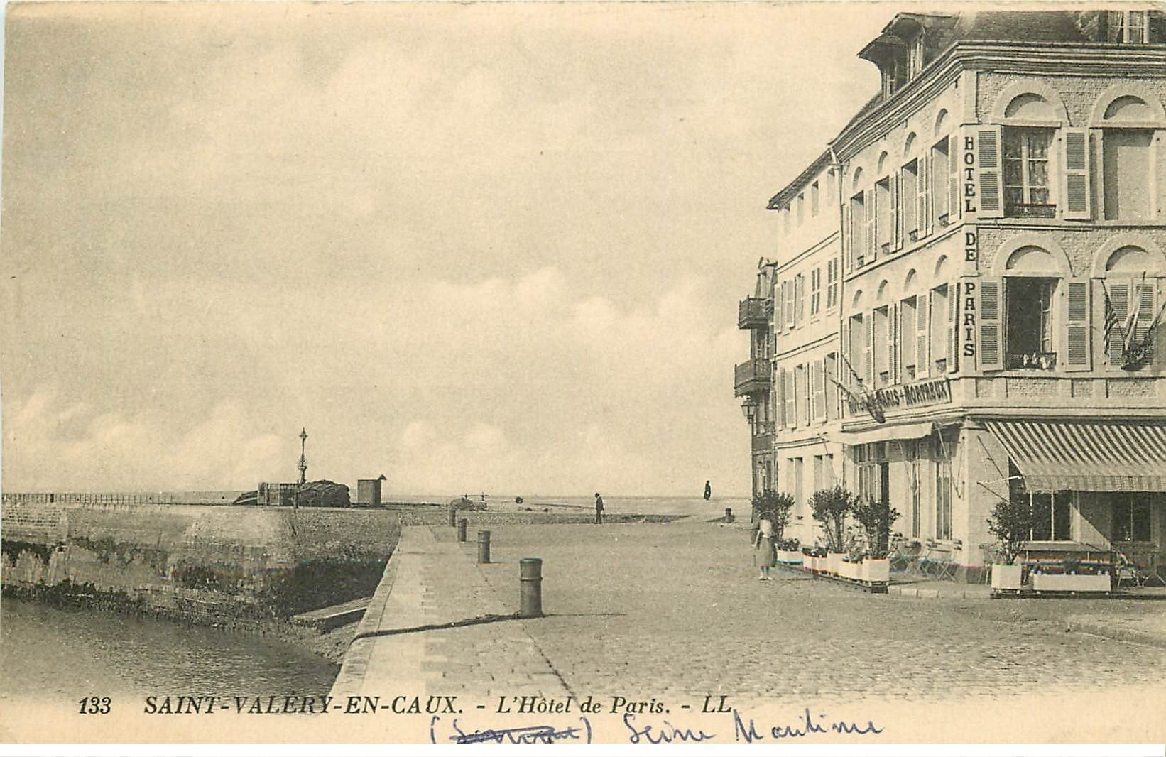 carte postale ancienne 76 SAINT-VALERY-EN-CAUX. Hôtel de Paris