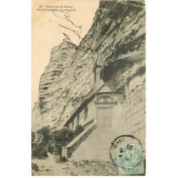 carte postale ancienne 76 SAINT-ADRIEN. La Chapelle. Pour Berck Plage 1906. Mini plissure coin droit