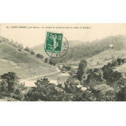 carte postale ancienne 76 SAINT-ADRIEN. Chemin de la Source Vallée Becquet 1909
