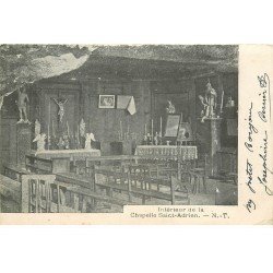carte postale ancienne 76 SAINT-ADRIEN. Intérieur Chapelle 1904