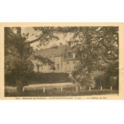 carte postale ancienne 76 SAINT-MARTIN-DU-BEC. Château du Bec. Coupure 2mm