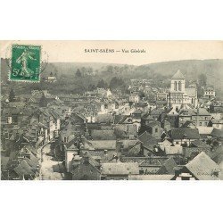 carte postale ancienne 76 SAINT-SAËNS. Vue générale 1913