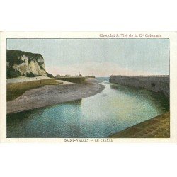 carte postale ancienne 76 SAINT-VALERY. Le Chenal. Chocolat Coloniale