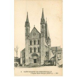 carte postale ancienne 76 SAINT-MARTIN-DE-BOSCHERVILLE. Eglise Saint-Georges