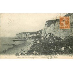 carte postale ancienne 76 SAINT-JOUIN. Les Falaises 1920