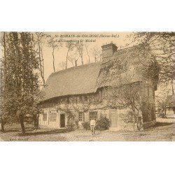 carte postale ancienne 76 SAINT-ROMAIN-DE-COLBOSC. La Chaumière Saint-Michel