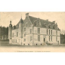 carte postale ancienne 76 SAINT-ROMAIN-DE-COLBOSC. Château de Grosmesnil 1906