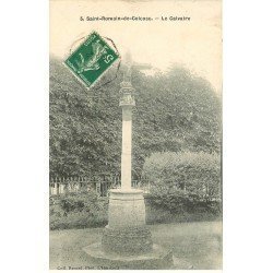 carte postale ancienne 76 SAINT-ROMAIN-DE-COLBOSC. Le Calvaire 1909