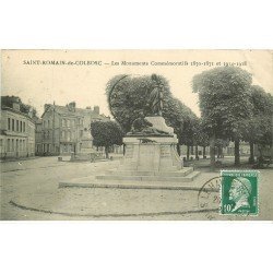 carte postale ancienne 76 SAINT-ROMAIN-DE-COLBOSC. Monument Commémoratifs 1924
