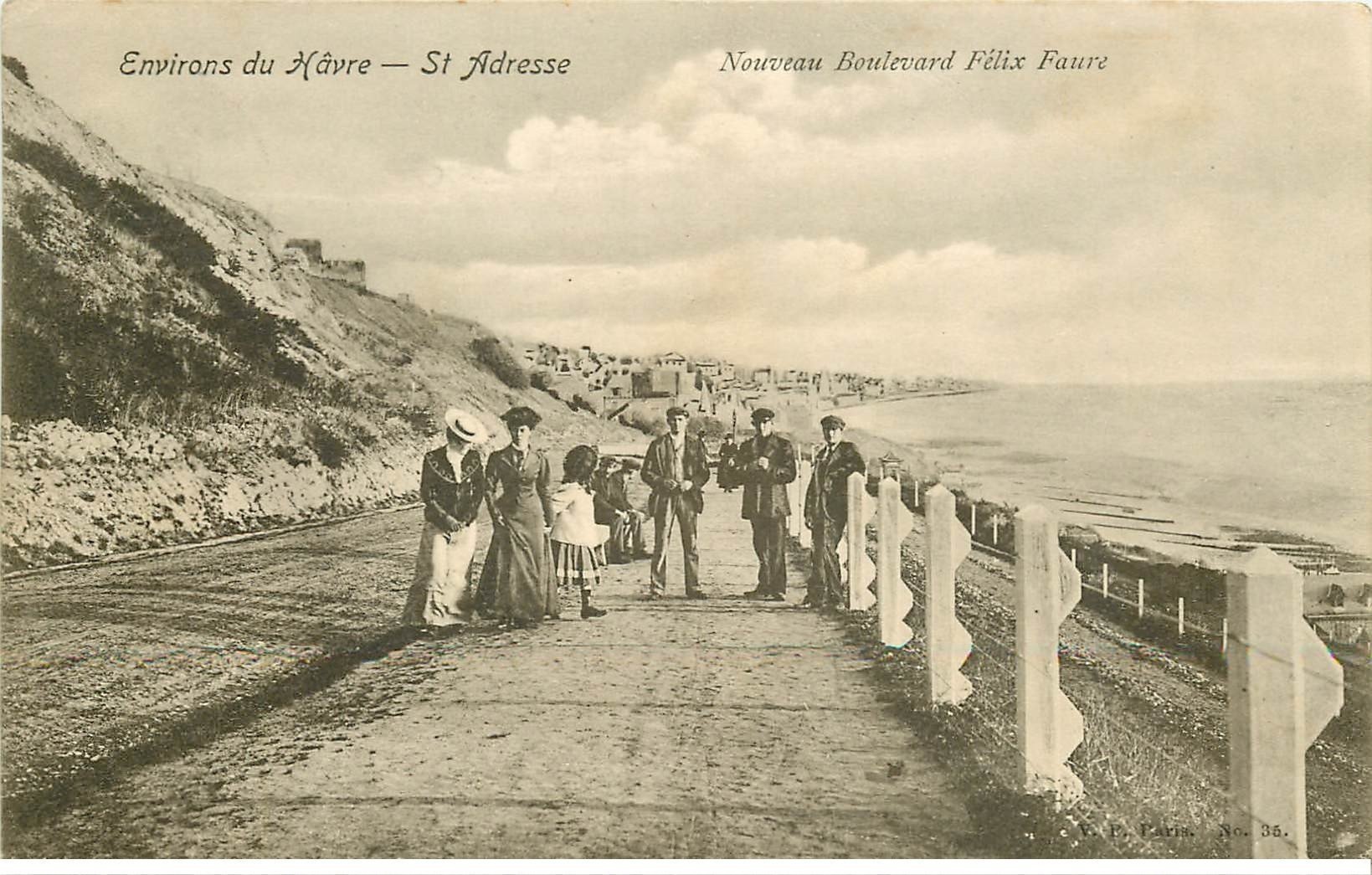 carte postale ancienne 76 SAINT-ADRESSE. Boulevard Félix Faure 1905