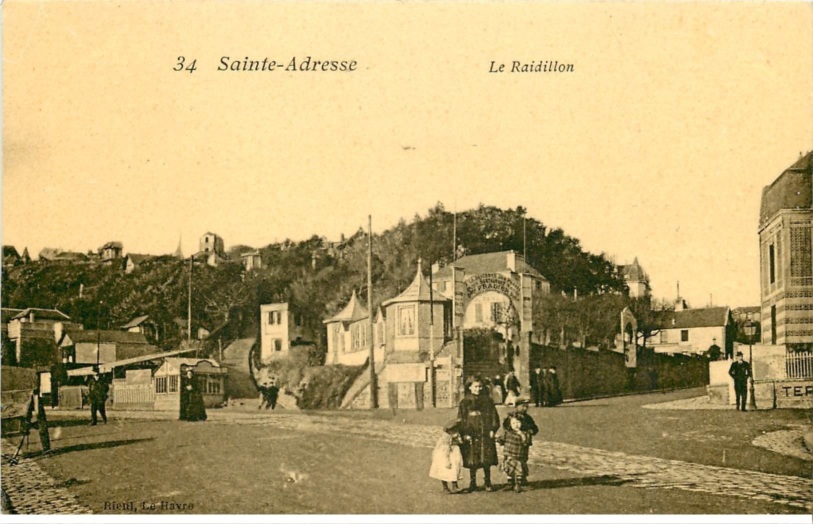 carte postale ancienne 76 SAINT-ADRESSE. Le Raidillon. Rieul bijouterie Le Havre