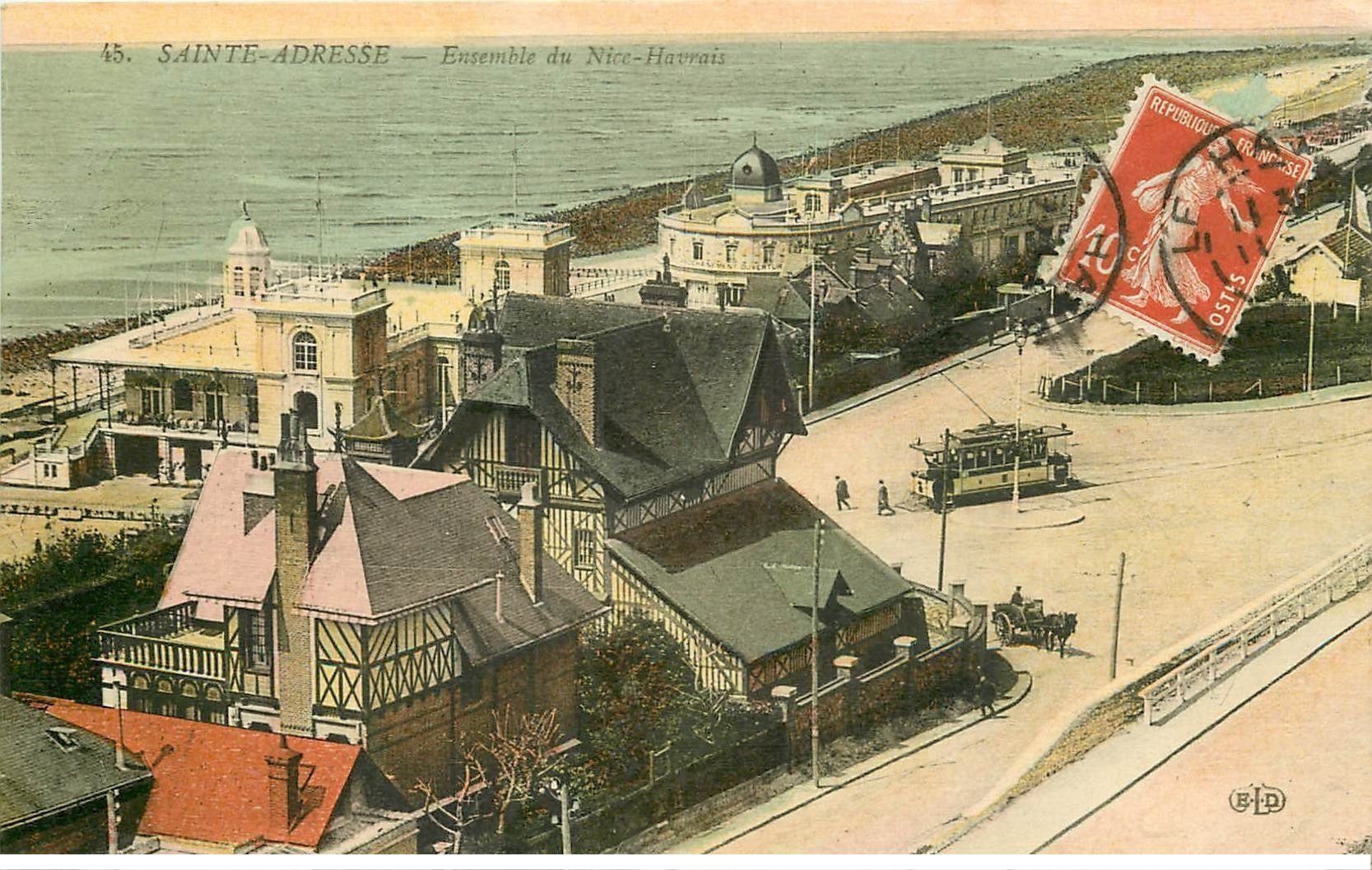 carte postale ancienne 76 SAINT-ADRESSE. Nice-Havrais 1913