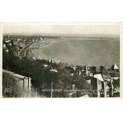 carte postale ancienne 76 SAINT-ADRESSE. Plage Havre et Avant-Port 1945 carte photo