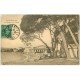 carte postale ancienne 06 JUAN-LES-PINS. La Plage et Casino 1911. Carte cartonnée (pli coin gauche)...