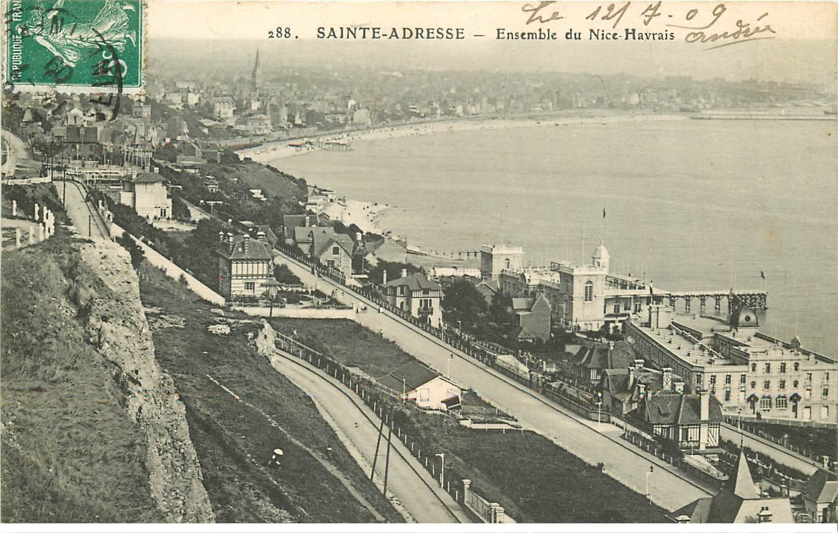 carte postale ancienne 76 SAINT-ADRESSE. Nice-Havrais 1909