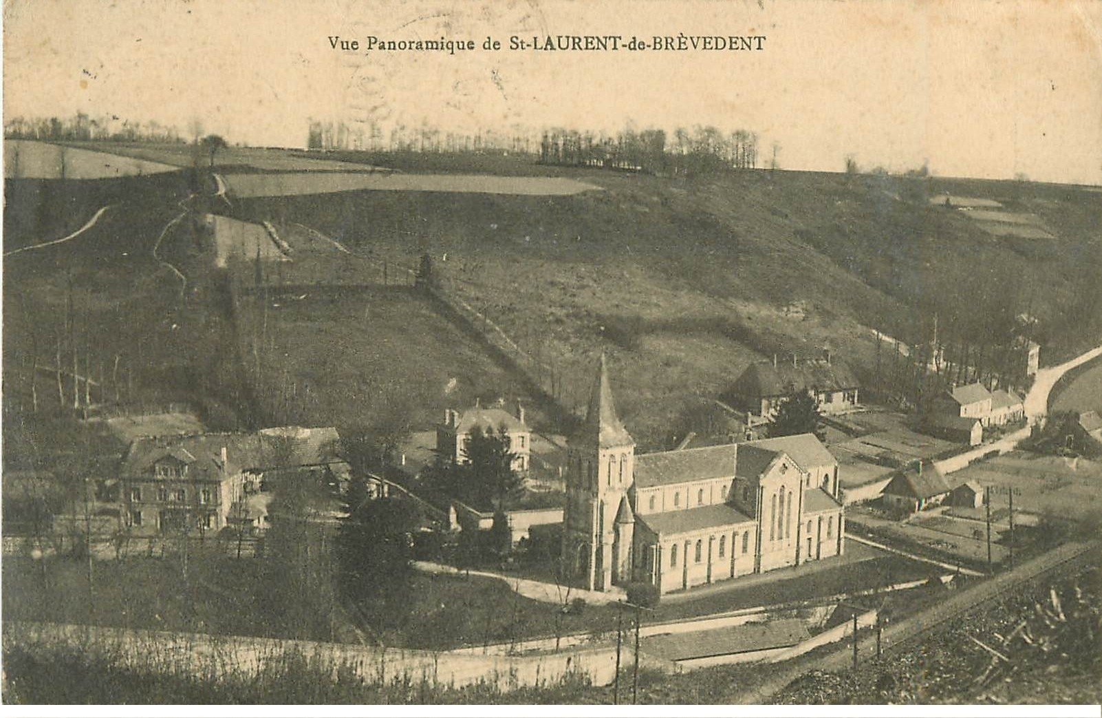 carte postale ancienne 76 SAINT-LAURENT-DE-BREVEDENT 1916