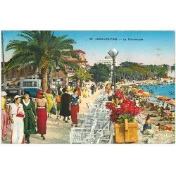 carte postale ancienne 06 JUAN-LES-PINS. La Promenade 1935