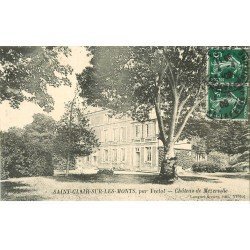 carte postale ancienne 76 SAINT-CLAIR-SUR-LES-MONTS. Château de Mezerville 1908